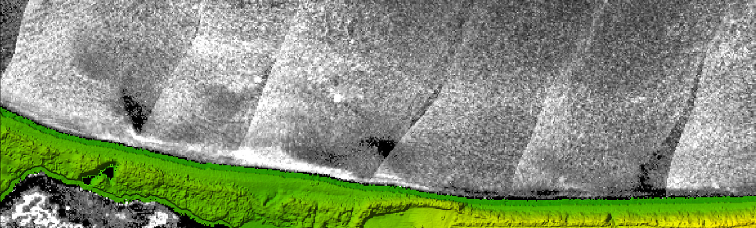 Mapping underwater terrain with bathymetric LiDAR